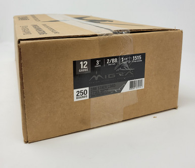 Migra 12 Gauge Ammunition 3" 2/BB Shot Size 1-1/4oz 1515fps M12S2BBCASE 250 Rounds