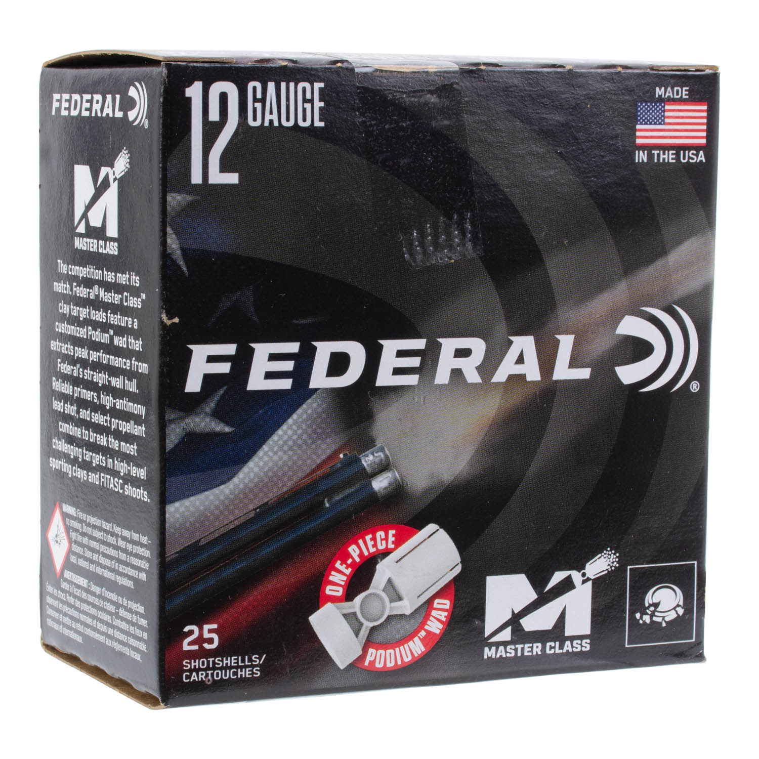 Federal Master Class 12ga. 2-3/4", 1oz. #7.5 Shot, 3-1/4 Dram Ammunition, 25 Round Box