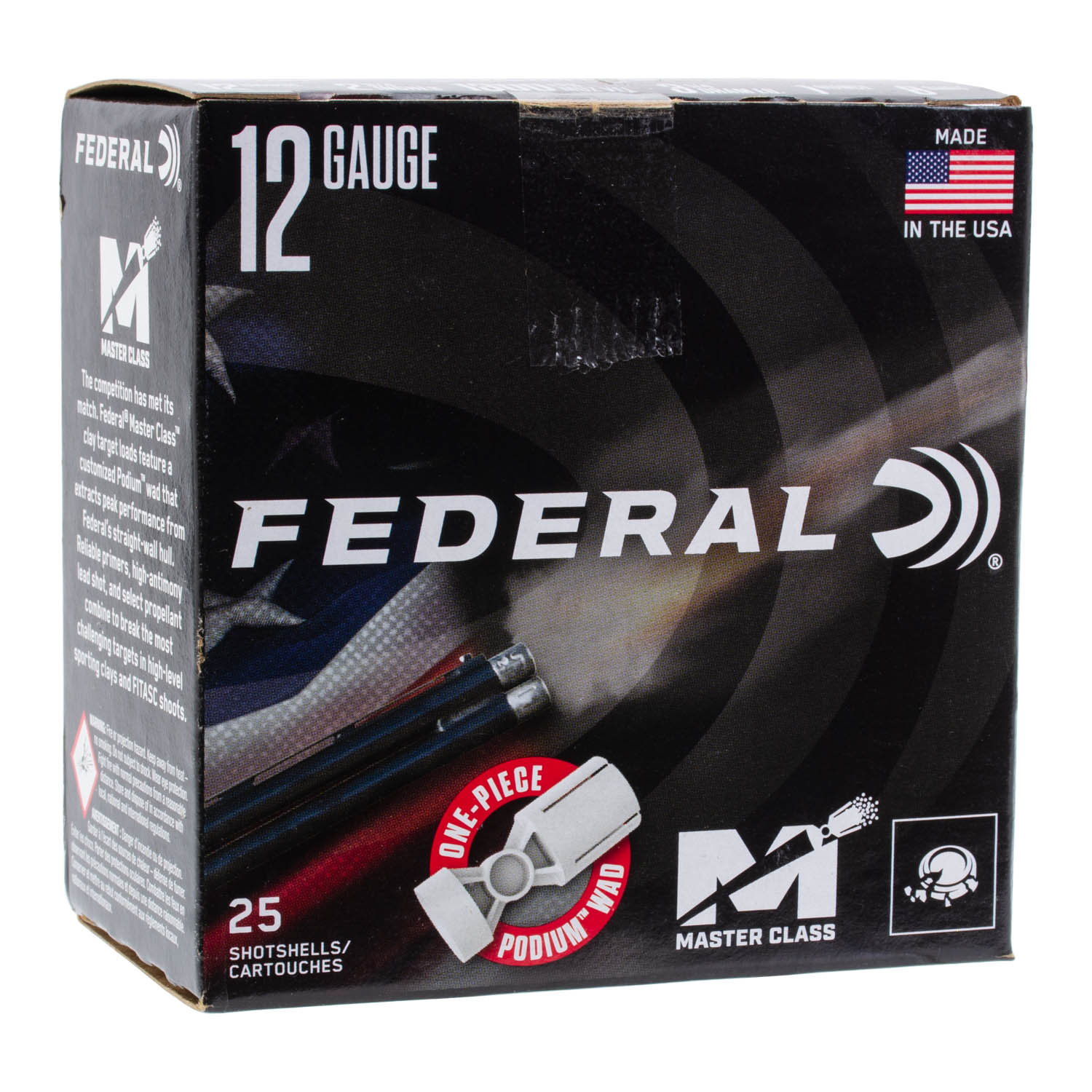 Federal Master Class 12ga. 2-3/4", 1oz. #8 Shot, 3-1/4 Dram Ammunition, 25 Round Box