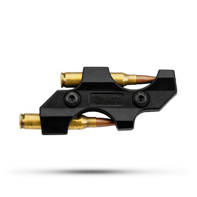 MDT M-LOK Multi-Caliber Spare Round Holder - Fits M-LOK, Holds (2) Rounds, Black