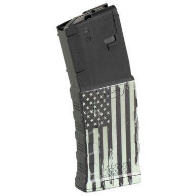 Mission First Tactical EXD Extreme Duty 5.56X45 30RD AR15 Magazine - Black and White American Flag Graphic