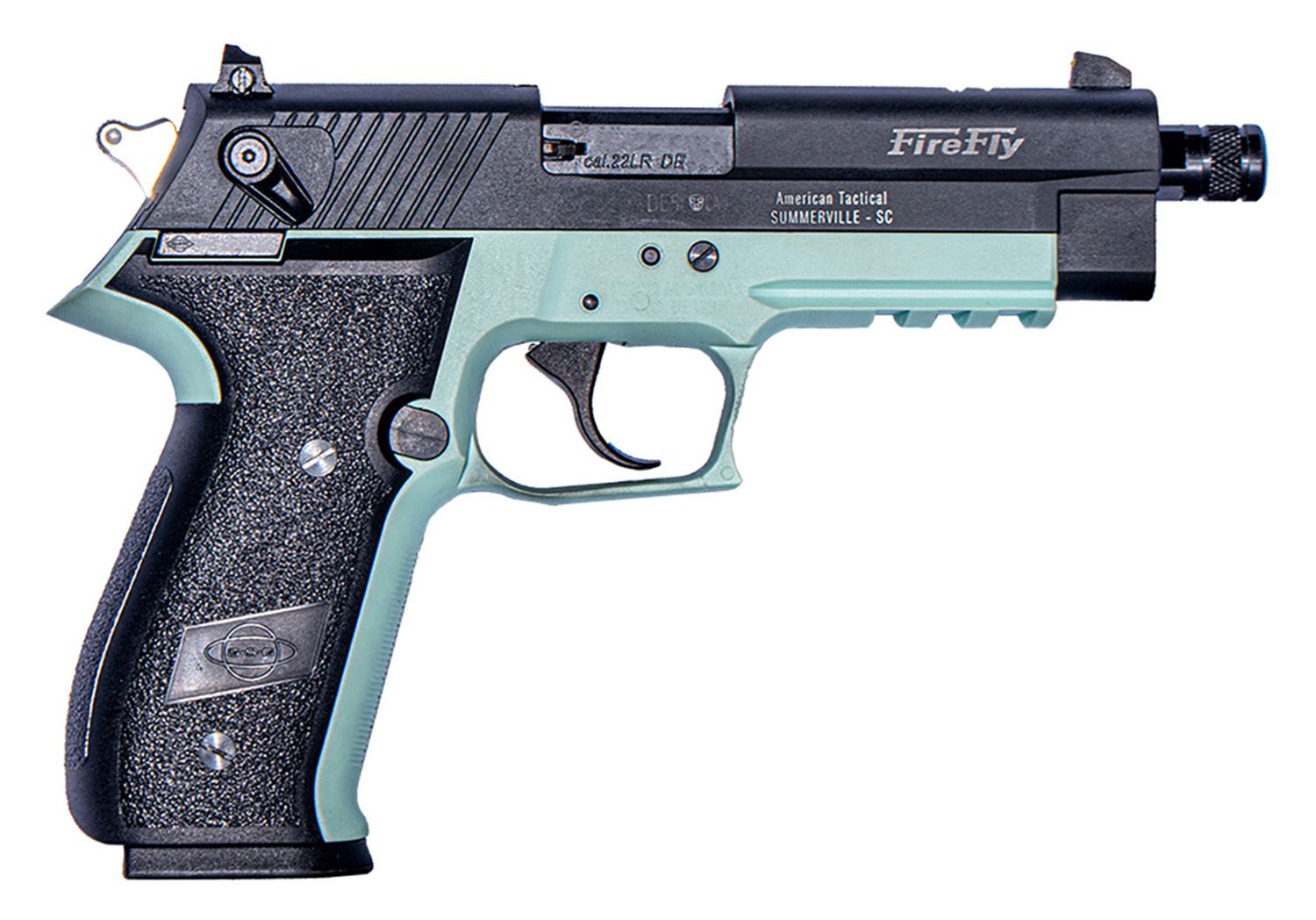 American Tactical FireFly Pistol GERG2210TFFM, 22 LR, 4in, Black Polymer Grips, Mint Finish, 10 Rds