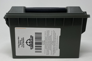 Outdoor Limited 9mm Ammunition MM2681 115 Grain Total Metal Jacket CAN 500 Rounds
