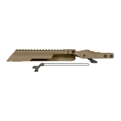 Midwest Industries Alpha AK Railed Top Cover/Dust Cover - Fits Most AKM Pattern Rifles, Only Compatible with Midwest Alpha Series Handguard, FDE