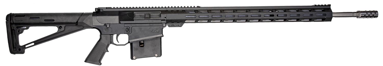 Great Lakes AR-10 Rifle GL10LA65PRCSSBLK, 6.5 PRC, 24", Hogue Fixed Stock, 10 Rds