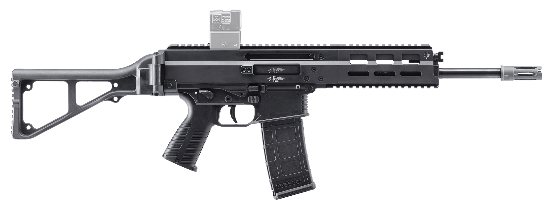 B&T APC223 Pro Semi-Auto Pistol BT-361657, 223 Rem, 10.3 in, Black Finish, 30 Rds