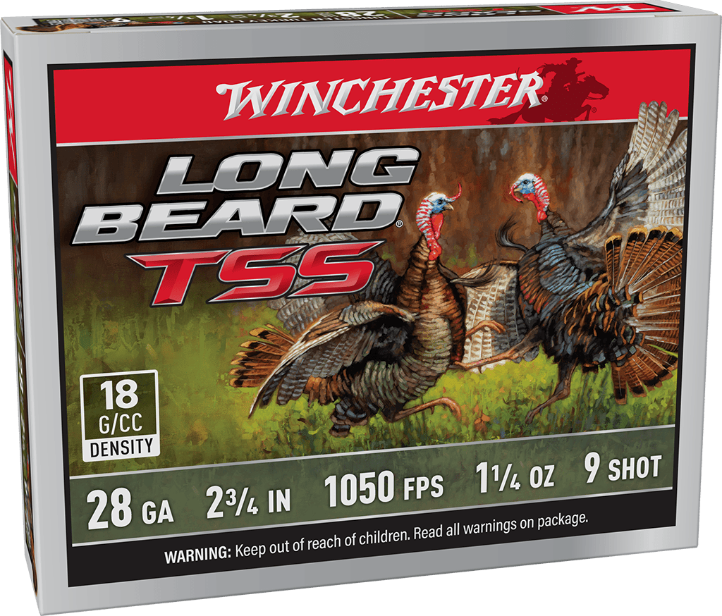 Winchester Long Beard TSS Shotshells LBTSS289, 28 Gauge, 2-3/4", 1 1/4 oz, 1050 fps, #9 shot, 5 Rds/box
