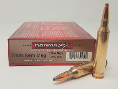 Norma 7mm Rem Mag Professional Hunter Ammunition NORMA20171022 156 Grain Oryx Jacketed Soft Point 20 Rounds
