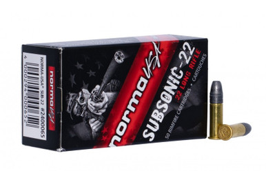 Norma 22 Long Rifle Ammunition NORMA2400065 40 Grain Subsonic Lead Hollow Point 50 Rounds