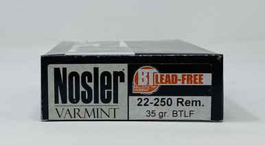 Nosler 22-250 Rem Ammunition 60006 Trophy Grade 35 Grain Ballistic Tip Lead Free 20 Rounds