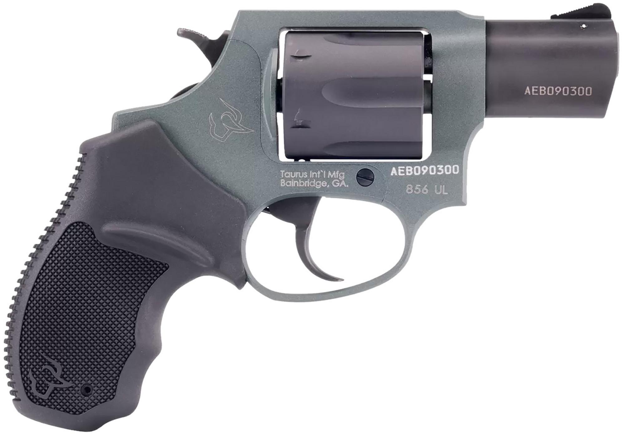 Taurus 856 Ultra-Lite Revolver 285621ULC27, 38 Special, 2", Black Rubber Grip, Charcoal Green Cerakote Finish, 6rd