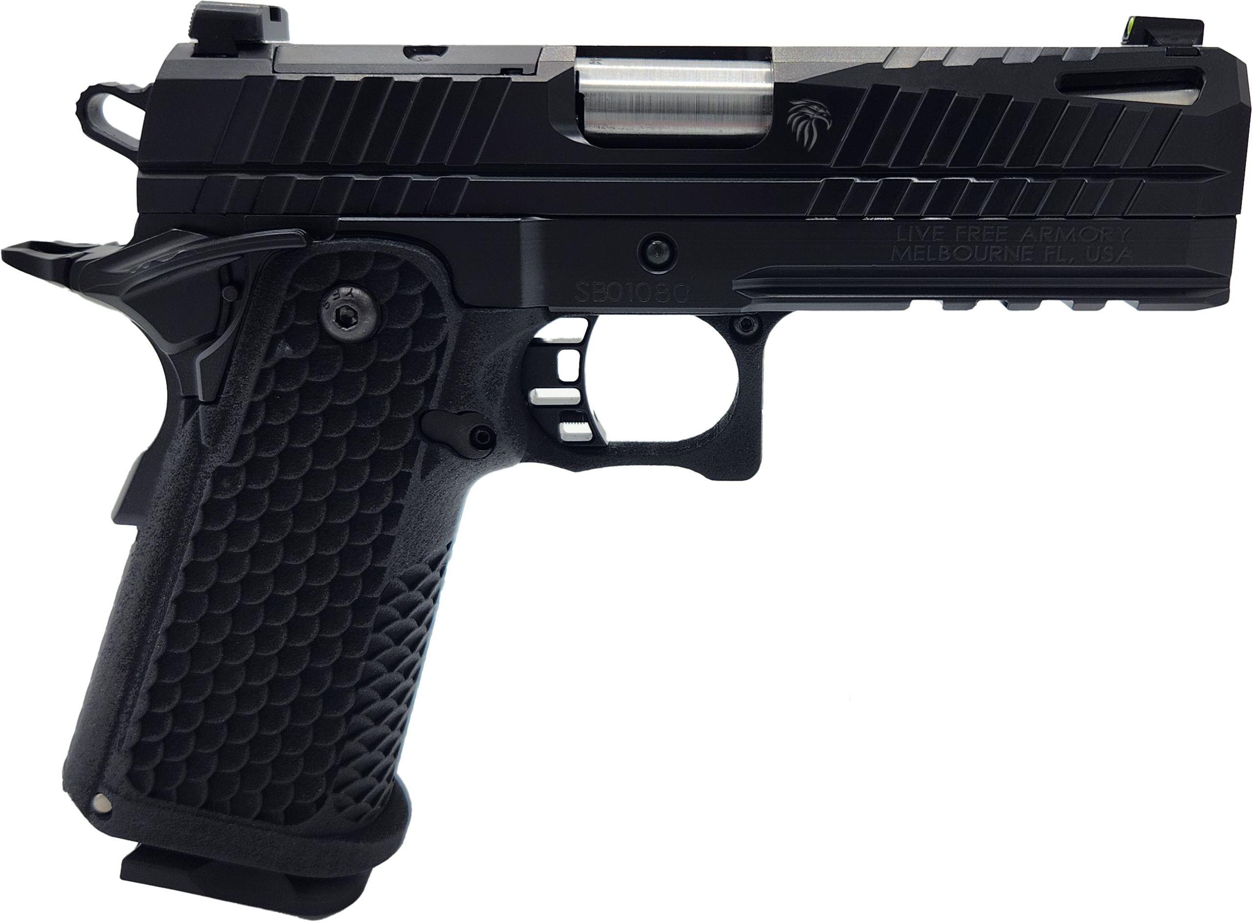 LIVE FREE ARMORY Apollo 11 Sub-Compact Optic Ready Pistol LFAPS61401, 9mm Luger, 3.50in, Black Polymer, Elite Black Cerakote Finish, 17 Rds