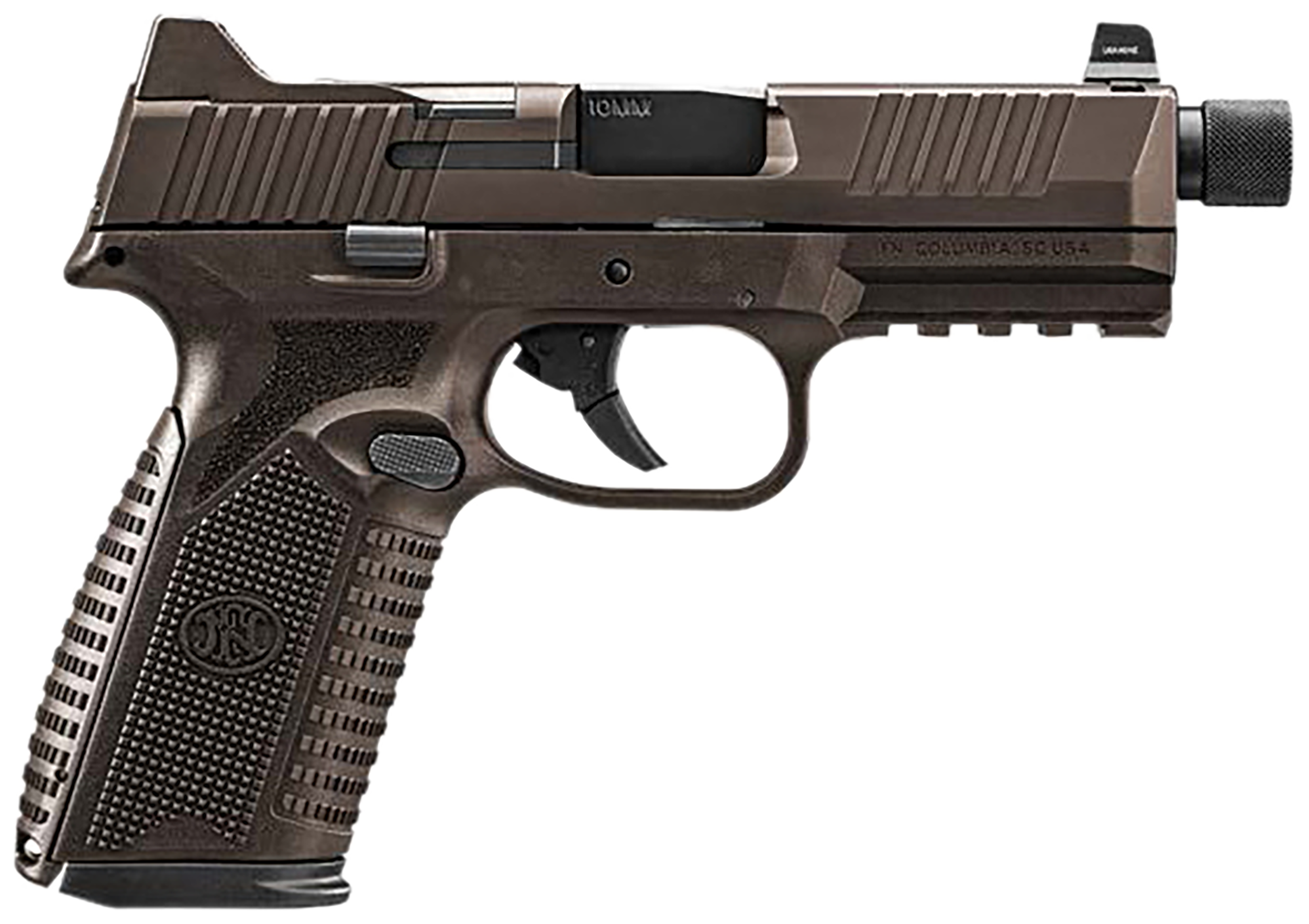 FN Herstal 510 Tactical Optic Ready Pistol 66-101953, 10mm, 4.71in, Interchangeable Backstrap Grips, Bronze Finish, 15 Rds