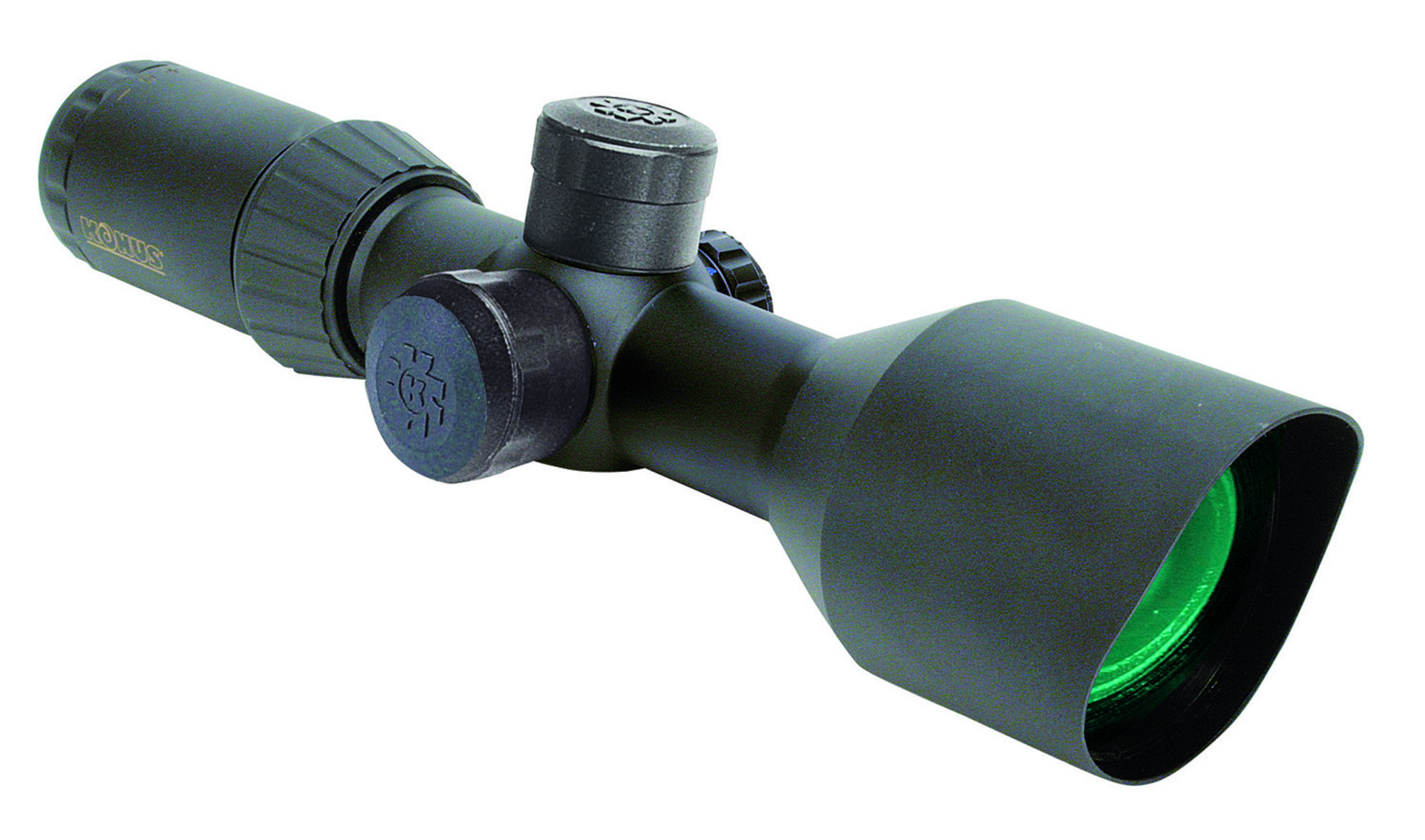 Konus KonusPro T-30 Rifle Scope 7292A, 3-12x, 50mm Obj, 30mm Tube, Black, Dual Illuminated Blue/Red Engraved Mil-Dot Reticle