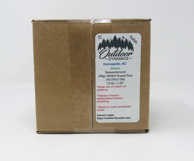 Outdoor Dynamics 40 S&W Ammunition Deuces 200 Grain Round Nose 500 Rounds *Reman*
