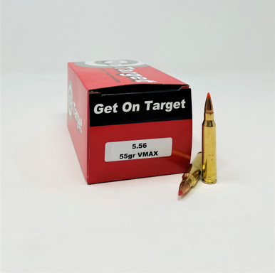On Target 5.56x45mm Ammunition OTA556VM50 55 Grain V-Max 50 Rounds