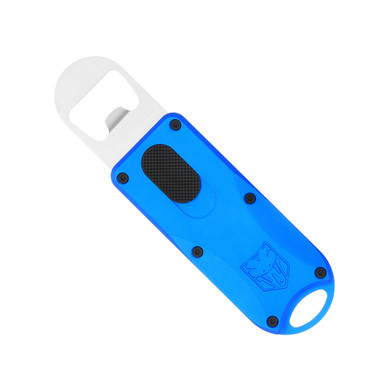 CobraTec Knives OTF Bottle Opener - Blue Aluminum Handles