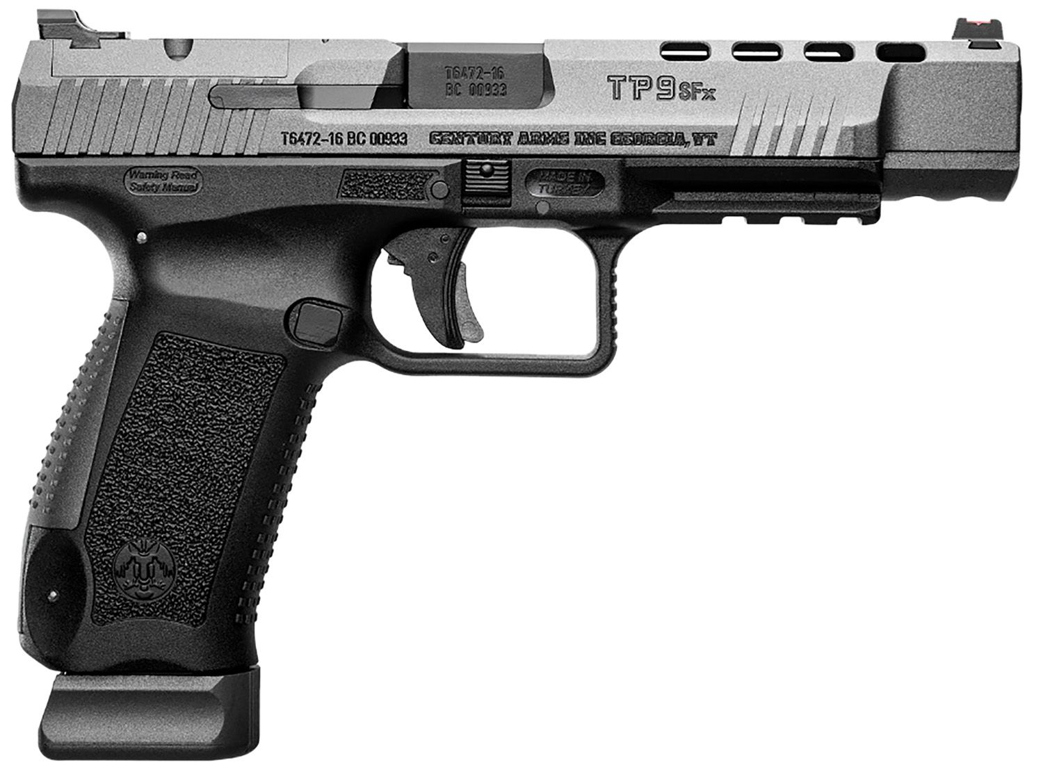 Century TP9 SFx Optic Ready Pistol HG4192GN, 9mm Luger, 5.20in, Interchangeable Backstrap Grips, Black Finish, 10 Rds