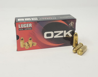 OZK 9mm Ammunition OZK9124FMJCASE 124 Grain Full Metal Jacket CASE 1000 Rounds