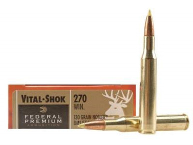 Federal 270 Win P270F Vital-Shok 130 gr Nosler Ballistic Tip 20 rounds