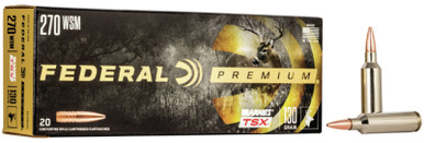Federal 270 Win Short Mag Ammunition P270WSMD 130 Grain Barnes Triple-Shock X Hollow Point 20 Rounds
