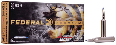 Federal 28 Nosler Ammunition P28NTA1 155 Grain Terminal Ascent Ballistic Tip 20 Rounds