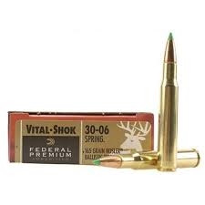 Federal 30-06 Ammunition Vital-Shok P3006Q 165 Grain Nosler Ballistic Tip 20 rounds