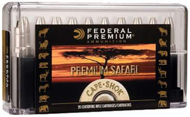 Federal 416 Rem Mag Ammunition Cape-Shok P416RT1 400 Grain Trophy Bonded Bear Claw 20 Rounds