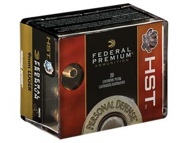 Federal 9mm HST Tactical P9HST2S 147 Grain Jacketed Hollow Point 20 rounds