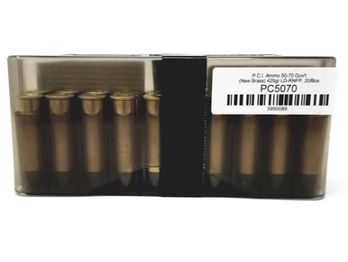 P.C.I. 50-70 Gov't Ammunition PC5070 425 Grain Lead Rounds Nose Flat Point 20 Rounds