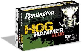 Remington 12 Gauge Ammunition Hog Hammer PHHRS12 3" 7/8oz Slug 1750fps 5 rounds