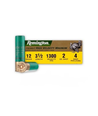 Remington High Velocity Magnum 12 Gauge Turkey Load Ammunition PHV1235M4 3-1/2" 2 oz #4 Shot 10 Rounds