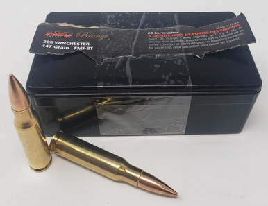 PMC 308 Winchester Bronze Ammunition PMC308BX 147 Grain Full Metal Jacket Boat Tail *Repackaged* 38 Rounds