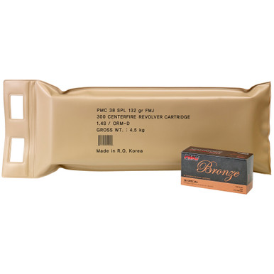 PMC 38G-BP Bronze Battle Pack 38 Special 132 Grain Full Metal Jacket - 300 Round Bulk Pack