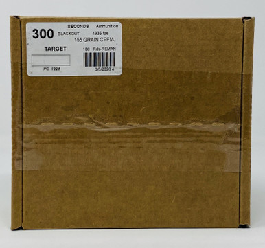 Precision One 300 AAC Blackout Ammunition 1228 *Seconds* 155 Grain Full Metal Jacket 100 Rounds