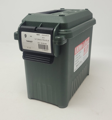Precision One 9mm Target Ammunition PONE36 147 Grain Full Metal Jacket Subsonic Mini Ammo Can 500 Rounds