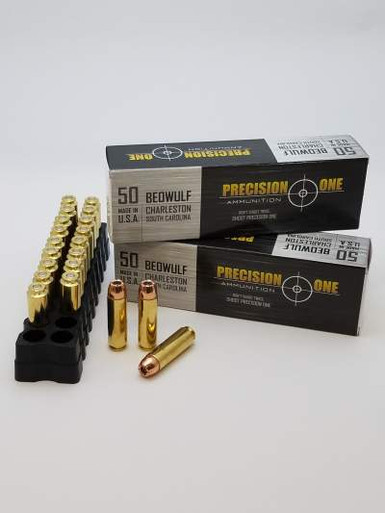 Precision One 50 Beowulf Ammunition PONE866 350 Grain Hollow Point / XTP Hornady Bullet 20 Rounds
