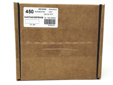 Precision One 450 Bushmaster Ammunition *Seconds* PONE984 240 Grain Reman XTP 50 Rounds