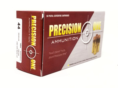 Precision One 44 Magnum Ammunition 986 240 Grains Rem Hollow Point 50 Rounds