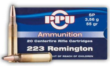 Prvi PPU 223 Rem Ammunition PP223 55 Grain Soft Point 20 Rounds