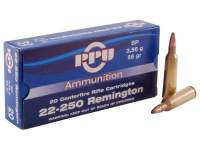 Prvi PPU 22-250 Rem Ammunition 55 Grain Soft Point 20 Rounds