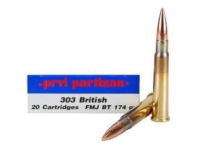Prvi PPU 303 British Ammunition PP391 174 Grain Full Metal Jacket 20 Rounds