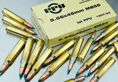 Prvi PPU 5.56x45mm NATO Ammunition PP561 M855 62 Grain Green Tip Steel Core Full Metal Jacket 20 Rounds