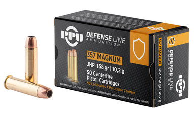 Prvi PPU 357 Mag Ammunition Handgun PPD357 158 Grain Jacketed Hollow Point 50 Rounds