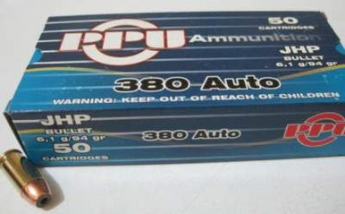 Prvi PPU 380 Auto Ammunition PPR321 94 Grain Jacketed Hollow Point 50 Rounds