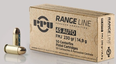 Prvi PPU 45 Auto Range PPR45 230 Grain Full Metal Jacket 50 Rounds