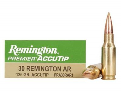 Remington 30 Rem AR Ammunition Premier PRA30RAR1 125 Grain AccuTip 20 rounds