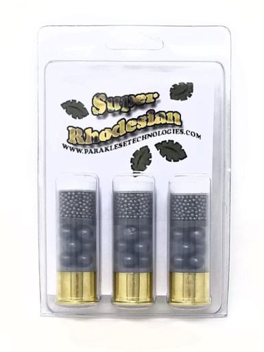 Paraklese Technologies 12 Gauge Ammunition Super Rhodesian 2-3/4” 00-Buck & #8 Shot 3 Rounds