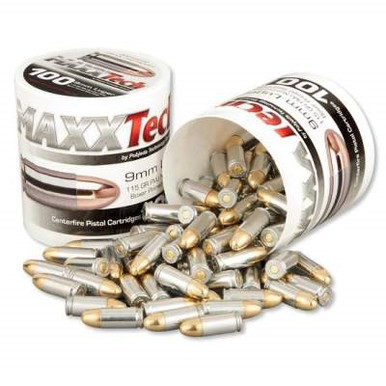 Maxxtech 9mm PTG9MM 115 gr FMJ Steel 100 rounds