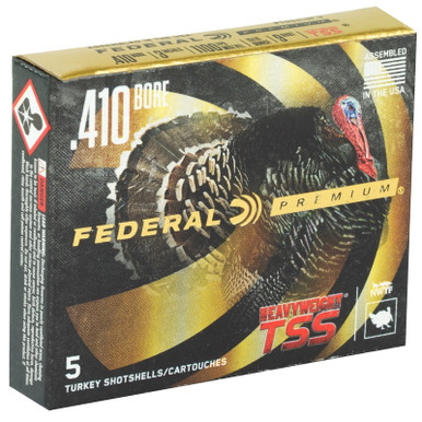 Federal Premium 410 Bore Ammunition PTSS419F9 3" 13/16 oz #9 Shot Turkey Load HeavyWeight TSS 5 Rounds